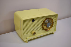 Sunny Yellow 1956 RCA Victor Model 8-X-6M AM Vacuum Tube Radio Rare Color and Great Player!