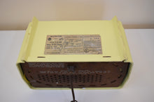 Load image into Gallery viewer, Sunny Yellow 1956 RCA Victor Model 8-X-6M AM Vacuum Tube Radio Rare Color and Great Player!