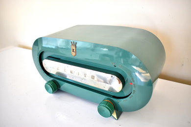 Clover Green 1951 Zenith Consol-Tone Model H511F Vacuum Tube Radio Looks and Sounds Great!